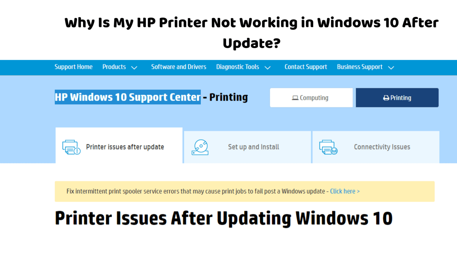 hp 960c printer stopped working with windows 10