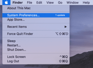 Open the Apple menu and select System Preferences