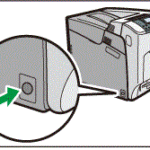 press the power button on ricoh printer