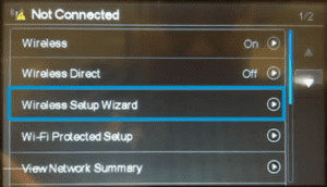 Now Select the Wireless setup wizard from hp deskjet touch screen